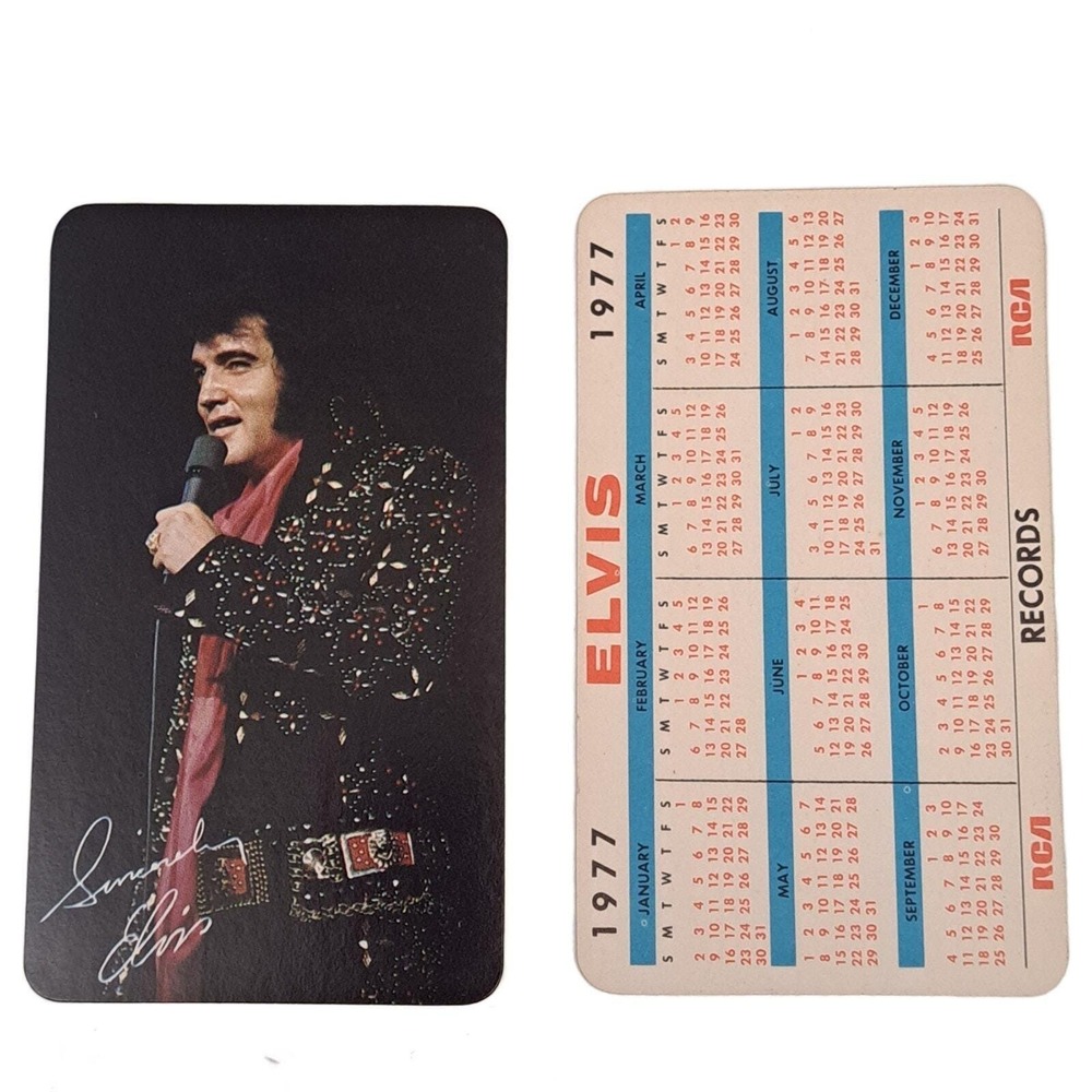 Elvis Presley Pocket Calendar 1977 RCA‎ Card VTG NOS Original Production Mint
